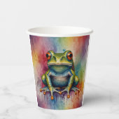 魅力的な美しいカエルを発見 紙コップ (裏面)