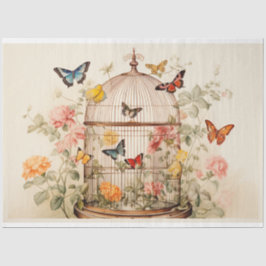 魅力的な美しい：鳥のデコパージュ 薄葉紙