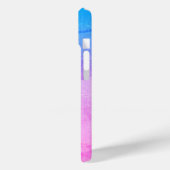 魅力的な色ピンクとブルー，あなたの名前をカスタムする Case-Mate iPhoneケース (裏面 / 左)