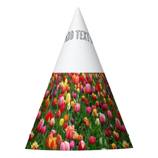 魅力的な花園のカスタムテキスト クラフト用品 パーティーハット (正面)