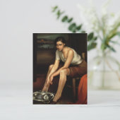 魅力的な若い女の子 ポストカード (スタンド正面)