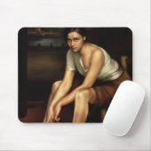 魅力的な若い女の子 マウスパッド (マウス)