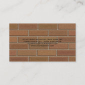 魅力的な茶色の壁ミニマスタイリッシュリモダンスト 名刺 (裏面)