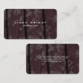 魅力的な茶色の木のミニマスタイリッシュリモダンスト 名刺 (正面/裏面)