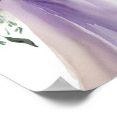 魅力的な薄紫、ブライダルカスケーディングブーケ1、 ポスター (角)