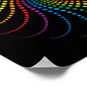 魅力的な虹のスパイラル ポスター (角)