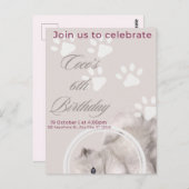 魅力的な誕生日招待状 | カスタマイズ可能 ポストカード (正面/裏面)