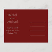 魅力的な赤と灰色の日付を保存 案内ポストカード (裏面)