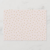 魅力的な赤面のばら色の金ゴールドの書道の披露宴カード エンクロージャーカード (裏面)