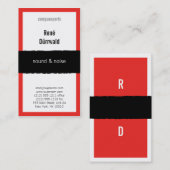 魅力的な赤 名刺 (正面/裏面)