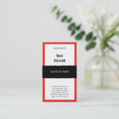 魅力的な赤 名刺 (スタンド正面)