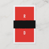 魅力的な赤 名刺 (裏面)