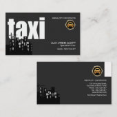 魅力的な都市シルエットタクシー 名刺 (正面/裏面)