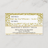 魅力的な金ゴールドによって斑点をつけられるグリッターの紹介カード 紹介カード (裏面)