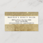 魅力的な金ゴールドのグリッターの網のロイヤリティの割引穿孔器 ロイヤリティカード (裏面)