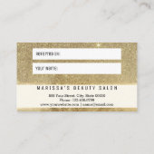 魅力的な金ゴールドのグリッターの網の紹介カード 紹介カード (裏面)