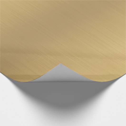 魅力的な金ゴールドのモダンでエレガントな光沢のあるギフト ラッピングペーパー (角)