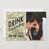 魅力的な金ゴールドの保存日付 セーブザデート (正面)