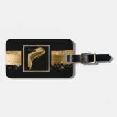 魅力的な金ゴールドの小剣の荷物のラベル ラゲッジタグ (正面横)