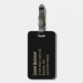 魅力的な金ゴールドの小剣の荷物のラベル ラゲッジタグ (裏面縦)