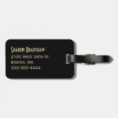 魅力的な金ゴールドの小剣の荷物のラベル ラゲッジタグ (裏面横)