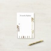 魅力的な金ゴールドの白の熱帯ヤシの木 ポストイット (デスク上)