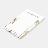 魅力的な金ゴールドの白の熱帯ヤシの木 ポストイット (アングル)