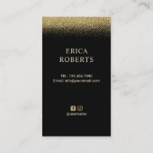 魅力的な金ゴールドの鞭及び額のロゴのメーキャップアーティスト 名刺 (裏面)
