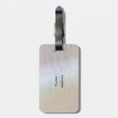 魅力的な金ゴールドエレガントパイナップルのホログラフィー ラゲッジタグ (裏面縦)