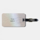 魅力的な金ゴールドエレガントパイナップルのホログラフィー ラゲッジタグ (裏面横)