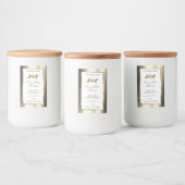 魅力的な金ゴールドグリッターフローラホワイト製品ラベル フードラベル (ボトル)