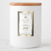 魅力的な金ゴールドグリッターホワイトプロダクトラベルのロゴ フードラベル (正面)