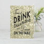 魅力的な金ゴールドバチェロレッテ 招待状 (スタンド正面)