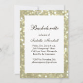 魅力的な金ゴールドバチェロレッテ 招待状 (裏面)