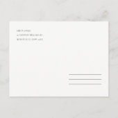 魅力的な金ゴールドホワイトロータスフローラの日付を保存 案内ポストカード (裏面)