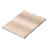 魅力的な金ゴールドメタリック光沢、グラデーション、星なし ノートパッド (回転)