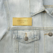 魅力的な金ゴールドモダンエレガントテンプレート長方形 名札 (インサイチュ)