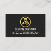 魅力的な金ゴールドラインショーフールドライビング 名刺 (裏面)