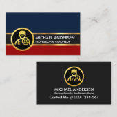 魅力的な金ゴールドラインショーフールドライビング 名刺 (正面/裏面)