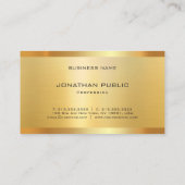魅力的な金ゴールドルッエレガントクラグジュアリーテンプレート 名刺 (裏面)
