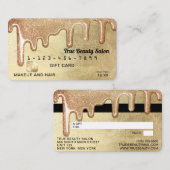 魅力的な金ゴールド厚いグリッタードリップギフトクレジット 名刺 (正面/裏面)