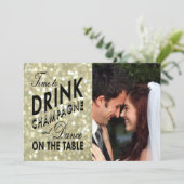 魅力的な金ゴールド日付の保存 セーブザデート (スタンド正面)