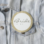 魅力的な金ゴールド白モザイクドットブライドする 缶バッジ (インサイチュ)