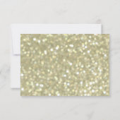 魅力的な金ゴールドRSVP 出欠カード (裏面)