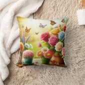 魅力的な開花 クッション (ブランケット)