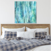 魅力的な霧の森の水の色絵画の キャンバスプリント (インサイチュ (寝室))