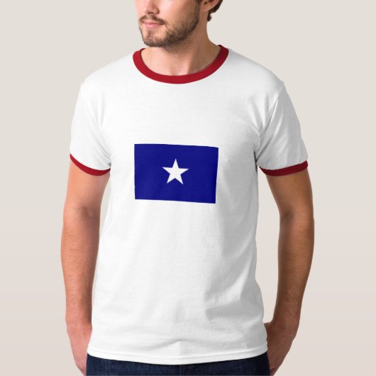 魅力的な青旗賞のティー Tシャツ (正面)