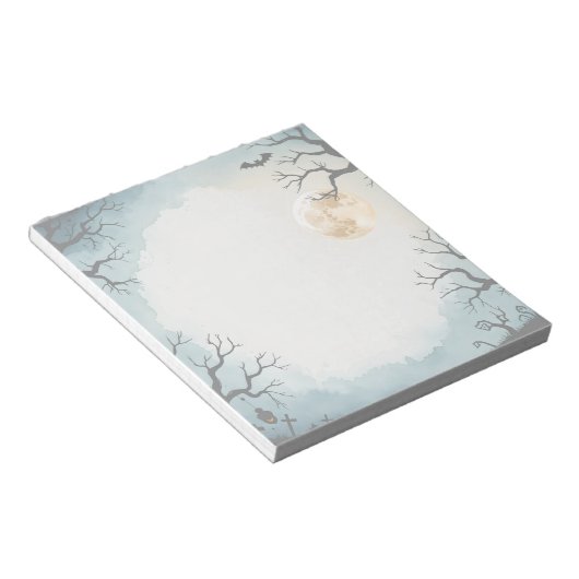 魅力的な静寂の印刷可能なハロウィーン ノートパッド (アングル)