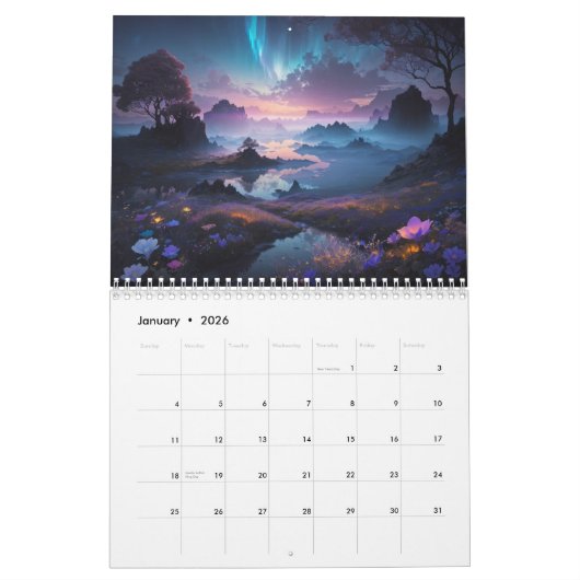 魅力的な風景2024 カレンダー (1月 2026)