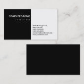 魅力的な魅力的白黒の名刺 名刺 (正面/裏面)